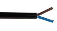 492-014 RS PRO 3182Y 1 mm² 2 Core Power Cable, H05VV-F, Black PVC, 100m