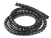 161-64404-hwpp25l2-pp-bk HellermannTyton Spiral Wrap, I.D 25mm, 27mm Polypropylene Helawrap Series