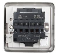 k931bss MK Electric 13A 2 Gang Switched Fused Spur
