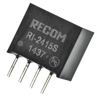 ri-2415s Recom RI DC-DC Converter, 15V dc/ 133mA Output, 21.6 → 26.4 V dc Input, 2W, Through Hole, +85°C Max Temp -40°C
