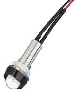 strlh824fl30we Oxley White Panel Mount Indicator, 24V, 8mm Mounting Hole Size, Lead Wires Termination, IP67