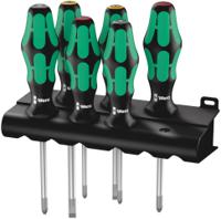 05105622001 Wera Phillips; Pozidriv; Slotted Screwdriver Set, 6-Piece