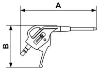 cbg-06mtl PREVOST 6bar Air Blow Gun, ISOC 6 Air Inlet (BSP)