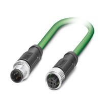 1407554 Phoenix ContactNBC, 2m Cat5, Green M12 to Male M12 Female, Shielded Shielded, Terminated PVC Sheath