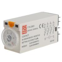 179-2963 RS PRO Plug In Timer Relay, 230V ac, 4-Contact, 0.2 → 5min, 1-Function, 4PDT