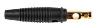 930727700 Hirschmann Test & Measurement Black Male Banana Plug, 4 mm Connector, Solder Termination, 30A, 30 V ac, 60V dc, Gold