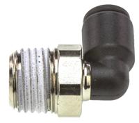 3109-06-13 Legris LF3000 Series Elbow Threaded Adaptor, R 1/4 Male to Push In 6 mm, Threaded-to-Tube Connection Style