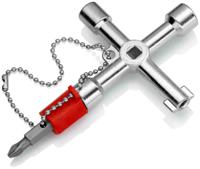00-11-03-s1 Knipex Diecast Zinc 3-way Control Cabinet Key