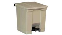 fg614300beig Rubbermaid Commercial Products Legacy Step-On 30L Beige Pedal Plastic Waste Bin
