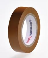 710-00107-htape-flex15-15x10-pvc-bn HellermannTyton HelaTape Flex Brown Electrical Tape, 15mm x 10m