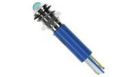 q8p1cxxb24e APEM Q8 Series Blue Panel Mount Indicator, 24V dc, 8mm Mounting Hole Size, Faston, Solder Lug Termination, IP67