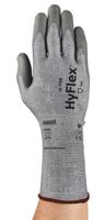 11728100 Ansell 11-728 Grey Nylon Cut Resistant Gloves, Size 10, Polyurethane Coating