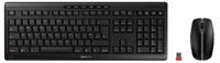 jd-8500gb-2 Cherry STREAM DESKTOP Wireless Multimedia Keyboard & Mouse Set, QWERTY (UK), Black