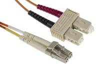 536-6967 RS PRO LC to SC Duplex Multi Mode OM1 Fibre Optic Cable, 62.5/125μm, Orange, 5m