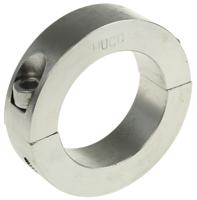 046202040 Huco Shaft Collar, Two Piece, Clamp Screw, Bore 40mm, OD 60mm, W 15mm, Stainless Steel