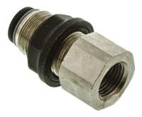 3136-06-10 Legris LF3000 Series Bulkhead Threaded-to-Tube Adaptor, G 1/8 Female to Push In 6 mm, Threaded-to-Tube Connection Style