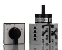 gx2012u Lovato, 4P 3 Position 60° Star Delta Cam Switch, 690V ac, 20A, Knob Actuator