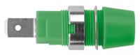sab-7560-ni-gn Schutzinger Green Female Banana Socket, 4 mm Connector, Tab Termination, 32A, 1000V, Nickel Plating