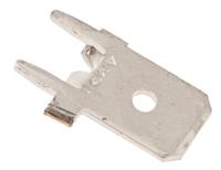63824-1 TE Connectivity FASTON .250 Silver Uninsulated Male Spade Connector, PCB Tab, 6.35 x 0.83mm Tab Size
