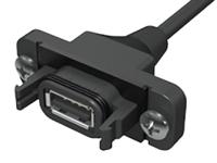 rpcu-g-0025-ams-am Samtec Straight, Panel Mount, Female to Male Type A IP68 USB Connector