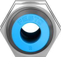 qss-8 Festo QSS Series Bulkhead Tube-to-Tube Adaptor, Push In 8 mm to Push In 8 mm, Tube-to-Tube Connection Style, 153159