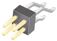 tsm-102-01-l-dh Samtec TSM Series Right Angle Surface Pin Header, 4 Contact(s), 2.54 mm Pitch, 2 Row, Unshrouded