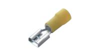 rnd-465-00512 RND RND 465 Yellow Insulated Female Spade Connector, Blade receptacle, 6.3 x 0.8mm Tab Size