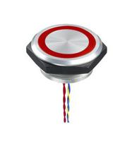 pbam1af0002 APEM Piezo Switch, Momentary, 1NO, IP68, IP69K, Flying Lead, 1 A, -40 → +75°C Natural