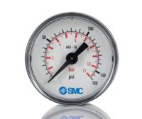 4k8-10 SMC 4K8-10 Analogue Positive Pressure Gauge Back Entry 10bar, Connection Size R 1/8