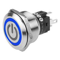 82-61511123b002 EAO 82 Series Illuminated Push Button Switch, Momentary, Panel Mount, 22.3mm Cutout, SPDT, Blue LED, 240V, IP65, IP67