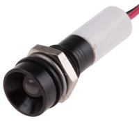 723-9520 RS PRO White Panel Mount Indicator, 24V dc, 8mm Mounting Hole Size, Lead Wires Termination, IP67