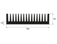 234-2457 RS PRO Heatsink, Universal Rectangular Alu, 0.65K/W, 150 x 160 x 40mm