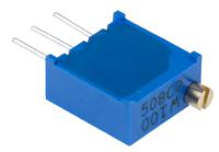 3296w-1-100lf 10Ω, Through Hole Trimmer Potentiometer 0.5W Top Adjust Bourns, 3296