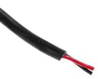 25462-bk005 Alpha Wire XTRA-GUARD 2 Control Cable, 2 Cores, 0.56 mm² 20 AWG, Screened, 30 m, Black Polyvinyl Chloride Sheath