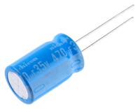 ubt1v471mhd8 Nichicon 470μF Aluminium Electrolytic Capacitor 35V dc, Radial, Through Hole - UBT1V471MHD8