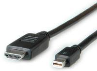 11045797-10 Roline Male Mini DisplayPort to Male HDMI, PVC  Cable, 3m