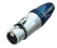 nc3fxx Neutrik Cable Mount XLR Connector, Female, 50 V, 3 Way, Silver Plating