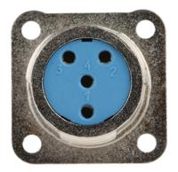 5366-040-06 Jaeger Circular Connector, 4 Contacts, Panel, Standard Connector, Female, IP50, IP54