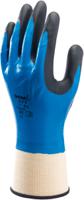 sho377 Showa 377 Nitrile Foam Grip FC Blue Nylon, Polyester Work Gloves, Size 8, Nitrile Foam Coating