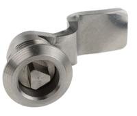 341-0157 Steinbach & Vollman Stainless Steel Triangular Lock, 26mm Panel-to-Tongue, 20.2 x 22.2mm Cutout, Key Unlock