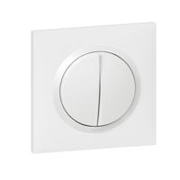 600731 Legrand White Push Button Light Switch, 5 Way, 2 Gang, 6007
