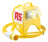 123-7382 RS PRO Splitter Box, 110 (55-0-55)V Primary, 4 x 110V Secondary