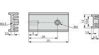 ks121-25e-1xm3-1xm25 Austerlitz Electronic Heatsink, 31K/W, 25 x 12 x 6.5mm