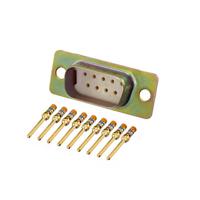 m243084-1f Amphenol India M24308 9 Way Panel Mount D-sub Connector Plug, 2.77mm Pitch, with 4-40 Screw Locks
