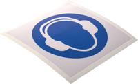 813-4473 RS PRO Vinyl Mandatory Ear Protection Sign With Pictogram Only Text