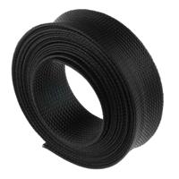 408-221 RS PRO Expandable Braided PET Black Cable Sleeve, 40mm Diameter, 5m Length