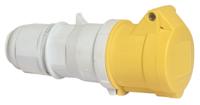 3125 Bals IP44 Yellow Cable Mount 2P + E Industrial Power Socket, Rated At 16A, 110 V