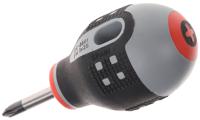 be8601 Bahco Phillips Stubby Screwdriver, PH1 Tip, 25 mm Blade, 83 mm Overall