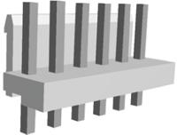 1-1123723-6 TE Connectivity Economy Power Series Straight Through Hole PCB Header, 6 Contact(s), 3.96 mm Pitch, 1 Row, Shrouded