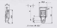 40006-zi Savigny Steel Lockable Toggle Latch, 50 x 22.4 x 12mm